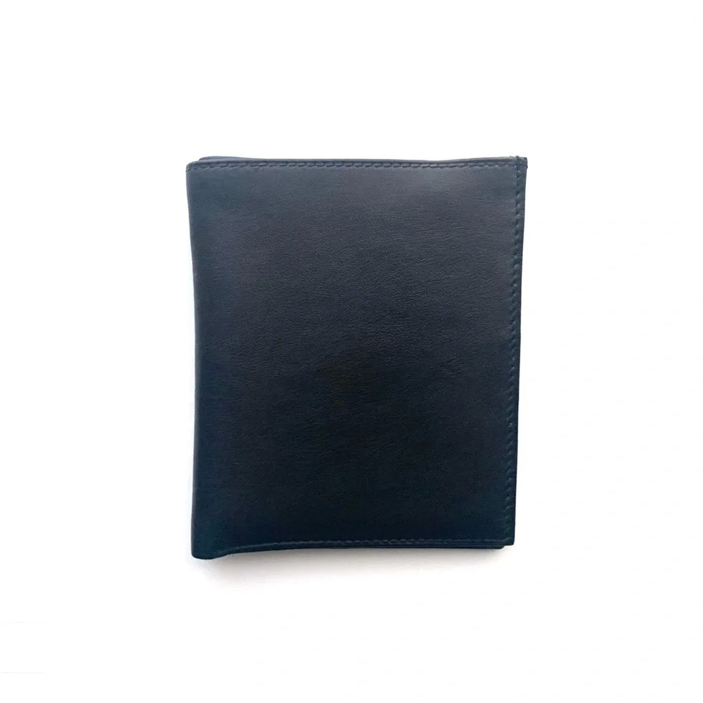 NWT KAEHLER The Card & Cash Bifold Leather Wallet, black